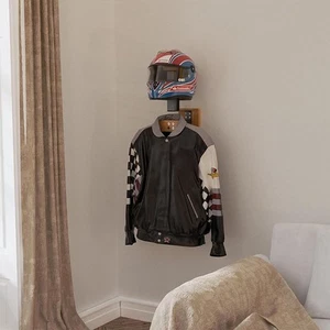 2Pack Motorcycle Helmet Holder Wall Mount Gear Rack Helmet Stand Hanger New - Foto 1 di 6