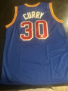 Stephen Curry Golden State Warriors Signed Autographed Blue Pro Style Jersey JSA - Picture 1 of 5