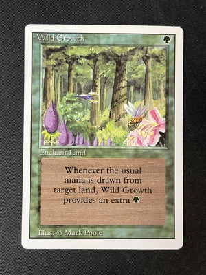 MTG Revised Edition Wild Growth LP - Image 1 of 2