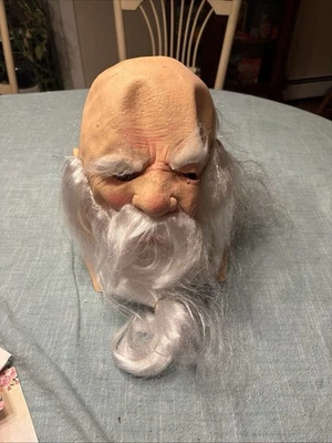 Old Man / Santa White Long Hair and Beard Mask - Image 1 of 4
