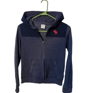 Chaqueta Abercrombie Niños Azul y Rojo Bordado Logo Cremallera Completa Niños Talla 13/14 - Imagen 1 de 4