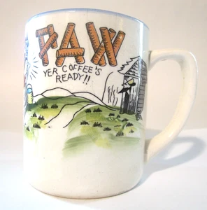 Vintage Paw Your Coffee's Ready Hillbilly Ceramic Mug Japan - Picture 1 of 9