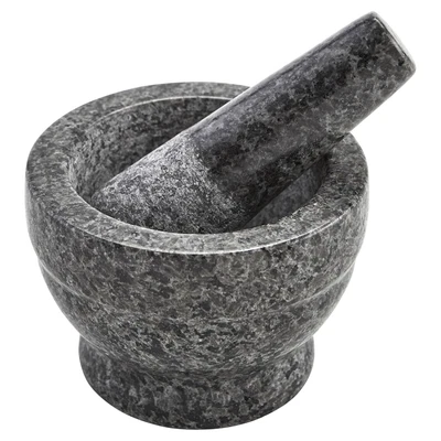 IMUSA USA Small Polished Mortar and Pestle, 3.75”, Granite - Image 1 of 4