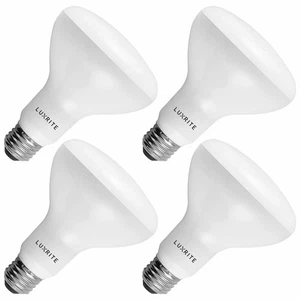 Luxrite BR30 LED Flood Light Bulb 65W Equiv. Dimmable 3500K 650lm E26 4-Pack - Picture 1 of 8