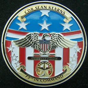 Moneda Desafío Oficial Comandante Constitución USS - Imagen 1 de 2