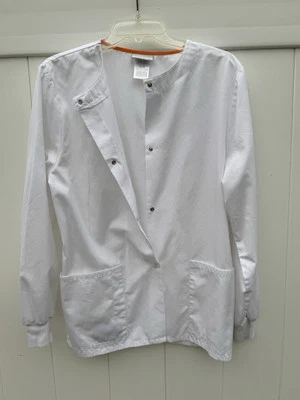 Scrubstar Women's Medical Nurse Scrub  Jacket White Small - Image 1 of 3