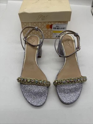 Размер 6 Jewel Badgley женщин Odonna блок каблук вечер сандалии, бледно-розовый обуви - Изображение 1 из 4