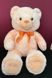 Teddybär Galeria Kaufhof Orange Pastell 40 cm Kuscheltiere Plüschtier Teddy NEU - Bild 1 von 6