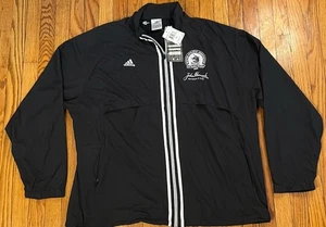 NWT Adidas Clima 2008 Boston Marathon Black Full Zip Windbreaker Jacket Men 2XL - Picture 1 of 9
