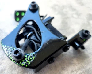 Black and Neon Lime Jensen Shader Tattoo Machine Dice Handmade 8 wrap Forward - Picture 1 of 8