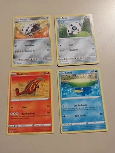 4 pokemon cards- aron, lotad, lairon, heatmor - Picture 1 of 6
