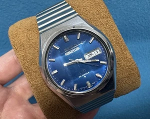 Reloj automático para hombre SEIKO 5 ACTUS 6106-8760 esfera azul 38 mm para piezas/servicio - Imagen 1 de 15