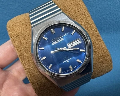 SEIKO 5 ACTUS 6106-8760 Blue Dial 38mm Men's Automatic Watch For Parts / Service - Image 1 of 4