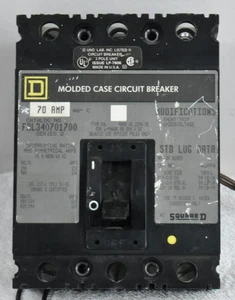 Square D FAL340701700 Circuit Breaker 3Pole 70A Shunt Trip Undervoltage Series 2 - Picture 1 of 10