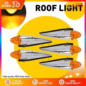 For Peterbilt 5x 17LED Amber Semi Truck Roof Cab Marker Clearance Light Assembly - Picture 1 of 15