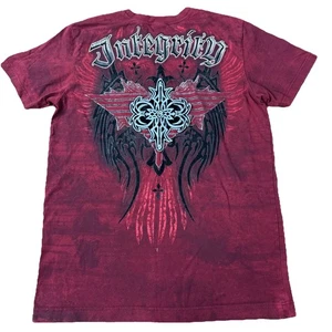 Camiseta Azul Crudo Para Hombre L Gráfico Emo Drifter Y2K Grunge Hip Hop Cross Integrity - Imagen 1 de 9