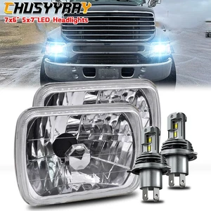 2PCS For Sterling Commercial Truck LT9500 7x6" 5X7 LED Headlights Sealed Beam - Picture 1 of 18