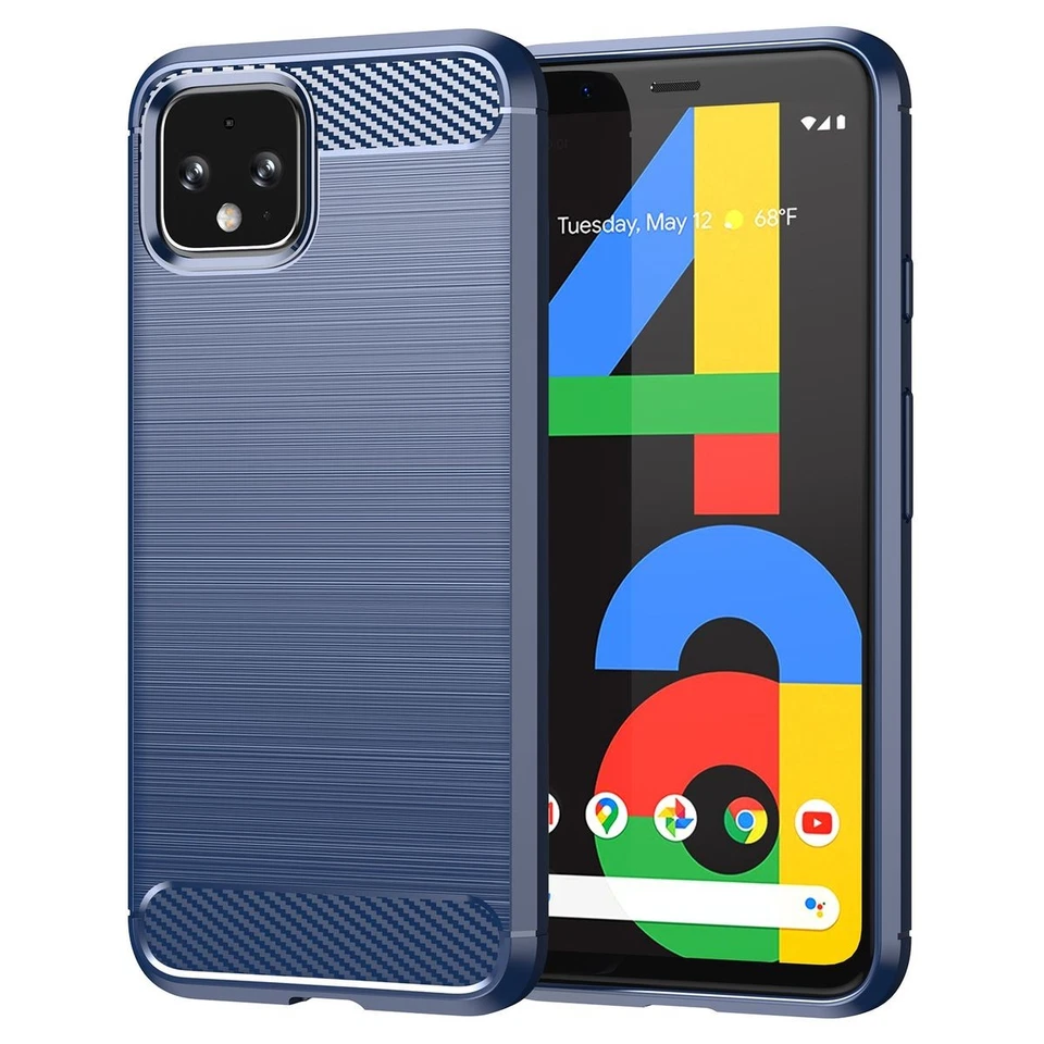 KÖNIG DESIGN Handyhülle Schutz Case für Google Pixel 4a Cover Etuis Bumper Carbon Schale Neu