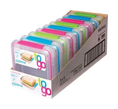Sistema 15.2 oz Clear Sandwich Box (Case of 9) - Image 1 of 2