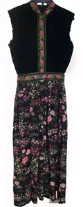 Vintage As Is 60s 70s Boho Maxi Dress Hostess Mod Hippie R & K Originals S - Picture 1 of 9