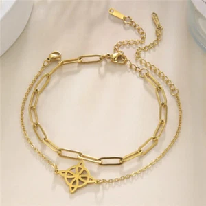 Celtic Knot Multilayer Anklet Stainless Steel Anklet - Bild 1 von 5