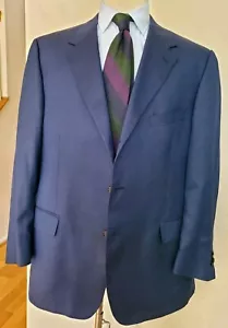 E. Thomas Natuzzi Navy Blue Blazer Sz 44R. Made In Italy. - Picture 1 of 12
