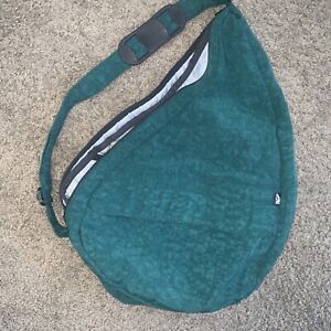 AMERIBAG Healthy Back Bag Sling Backpack Nylon Multi-Compartment Green