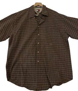 TOMMY HILFIGER Classic Fit Button Down Dress Shirt - Plaid - Men's XXL LOGO .. - Picture 1 of 13