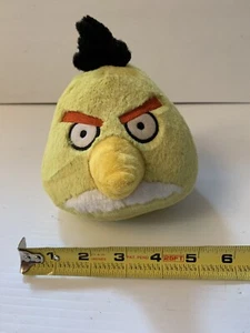 Angry Birds Chuck Yellow White Black Red Sewn Eyes Rovio Plush 5” Toy Lovey - Picture 1 of 3