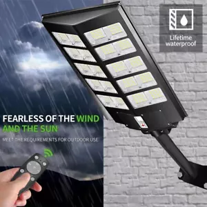 Solar Street Lights 990000000000LM LED Lighting Dusk to Dawn Road Lamp Wall Lamp - Picture 1 of 10