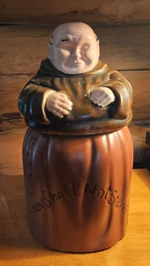 Vintage Friar/Monk Cookie Jar "Thou Shalt Not Steal" Ceramic - Picture 1 of 11