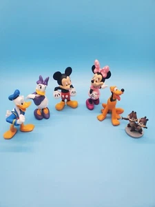 Vintage Disney Figure 6 Piece Lot. Mickey Mouse Donald Duck Pulto And More! - Picture 1 of 8