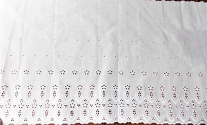 BRISE-BISE CANTONNIERE BRODERIE ANGALISE blanc COUPON 140X31 SUPER PROMO - Picture 1 of 1
