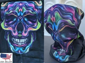 NEW Face Mask Shield Gaiter Sugar Color Skull Washable Tube Bandanna Scarf  USA - Picture 1 of 5