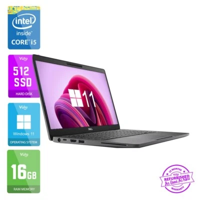 Dell 5300 Portátil i5 8365U 16GB 512GB M.2 SATA Webcam HD Windows - Imagen 1 de 4