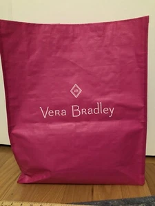 Vera Bradley Pink Shopping Bag Tote Gift Bag Reusable Eco Friendly Recycled - Picture 1 of 3