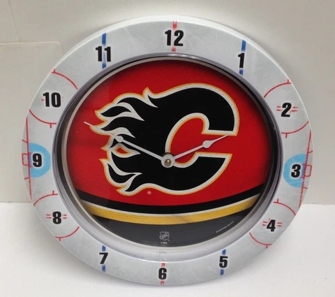 NHL Calgary Flames Hockey Game Wall Clock, 10.5" Cover
