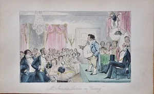1854 ~HAND PAINTED,VICTORIAN STEEL ENGRAVING~HANDLEY CROSS or MR JORROCKS'S HUNT - Picture 1 of 1