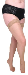 2 pairs ex. High Street Medium/Large 15 Denier Hold Ups Stockings in Nude - Picture 1 of 3