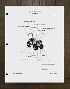 B1700HSD 3-Cyl Diesel Tractor Service Parts Manual Fits Kubota B1700HSD B284  - Picture 1 of 18