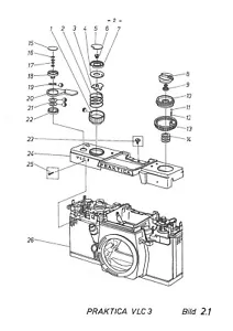 Praktica VLC 3 Camera Repair Instructions and BOM (718) - Picture 1 of 5