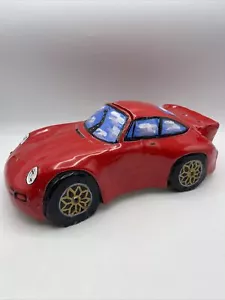 Keramik Porsche Rot Craig Kabine Modellauto Kunst Ton Statue Custom 1998 RARE Kunst * - Bild 1 von 10