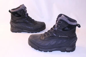 Men Columbia Hiking 10 Boots Black Insulation Waterproof Thinsulation Bugabootoo - Picture 1 of 12