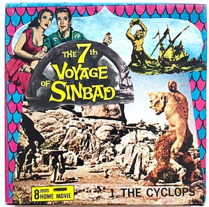VINTAGE 8mm FILM THE 7TH VOYAGE OF SINBAD "THE CYCLOPS" COLUMBIA PICTURES MOVIE - Imagen 1 de 3