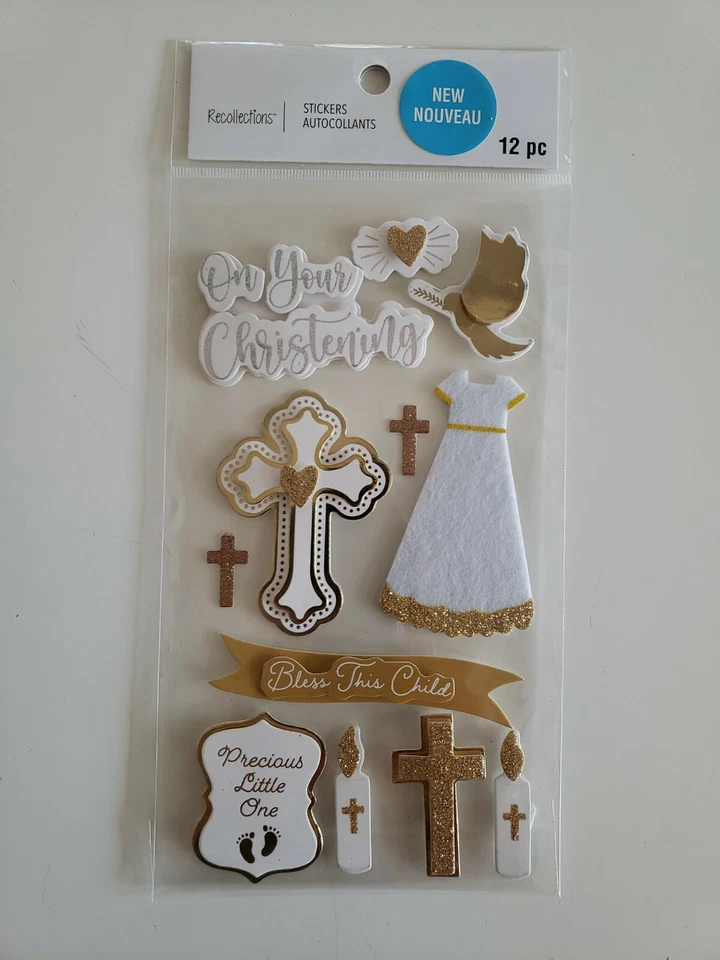 Recollections Christening Scrapbooking stickers - Image 1 of 1