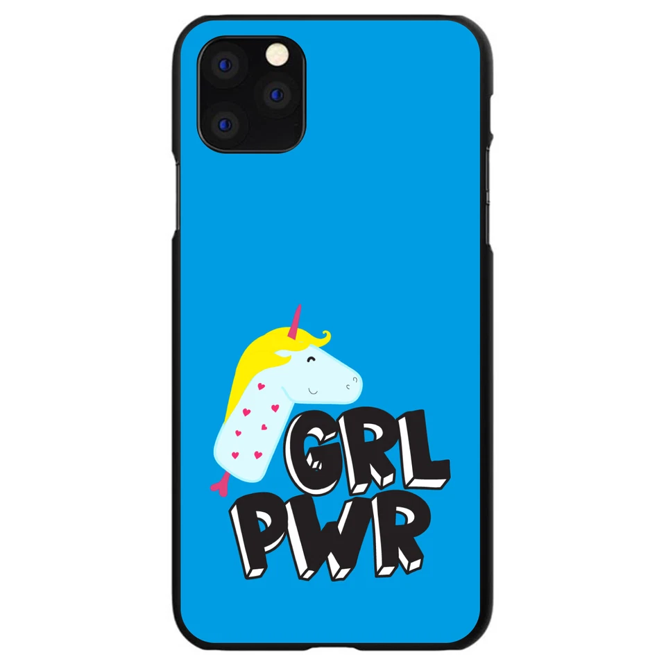 Hard Case Cover for iPhone / Samsung Galaxy GRL PWR - Unicorn Blue Background - Image 1 of 1
