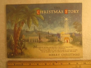 Paperback THE CHRISTMAS STORY Popup Story Book Hallmark c. 1960's [Z29b] - Picture 1 of 5