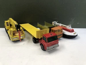 Matchbox Super Kings Hercules Mobile Crane Leyland Tipper Ford Hovercraft - Picture 1 of 12