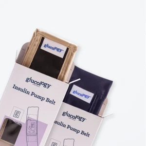 Glucology Diabetic Insulin Pump Belt Duo Set | 1 x Black Belt + 1 Beige Belt - Picture 1 of 8