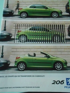 Publicté Advertising 2001  Peugeot La 206 coupé se transforme en cabriolet - Imagen 1 de 1